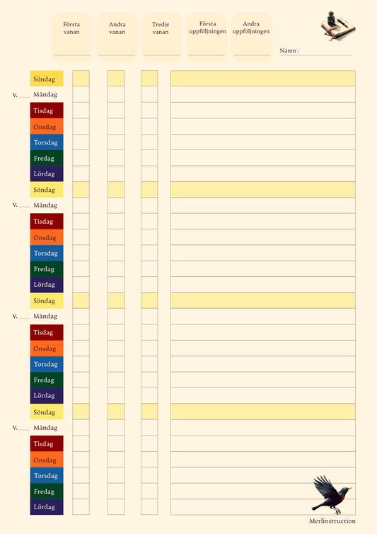 Support your family's good habits with our Habit Tracker